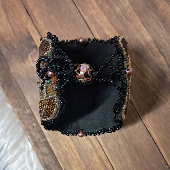 Handbeaded Bohemian Festival Arm Cuff - Picture 2 of 3